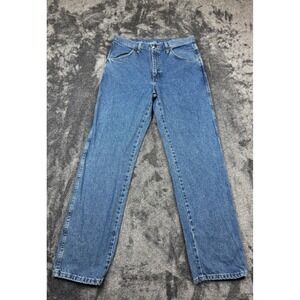 Rustler Jeans Mens 33x32 Blue Regular Fit Straight Leg Medium Wash Denim